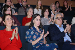 Plasido Dominqo Heydər Əliyev Mərkəzində çıxış edib