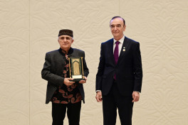 Prezident İlham Əliyev Daşkənddə "Gələcəyin İrsi" Beynəlxalq Mükafatının təqdimat mərasimində iştirak edib