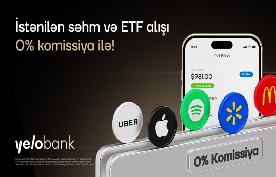 "Qara cümə" münasibətilə Yelo invest-də komissiyasız alış kampaniyası!