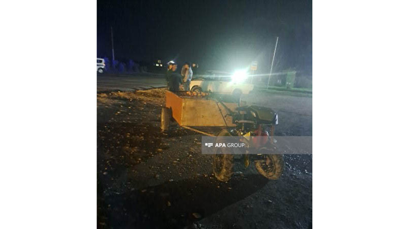 Qubada motoblok avtomobillə toqquşub, 1 nəfər ölüb