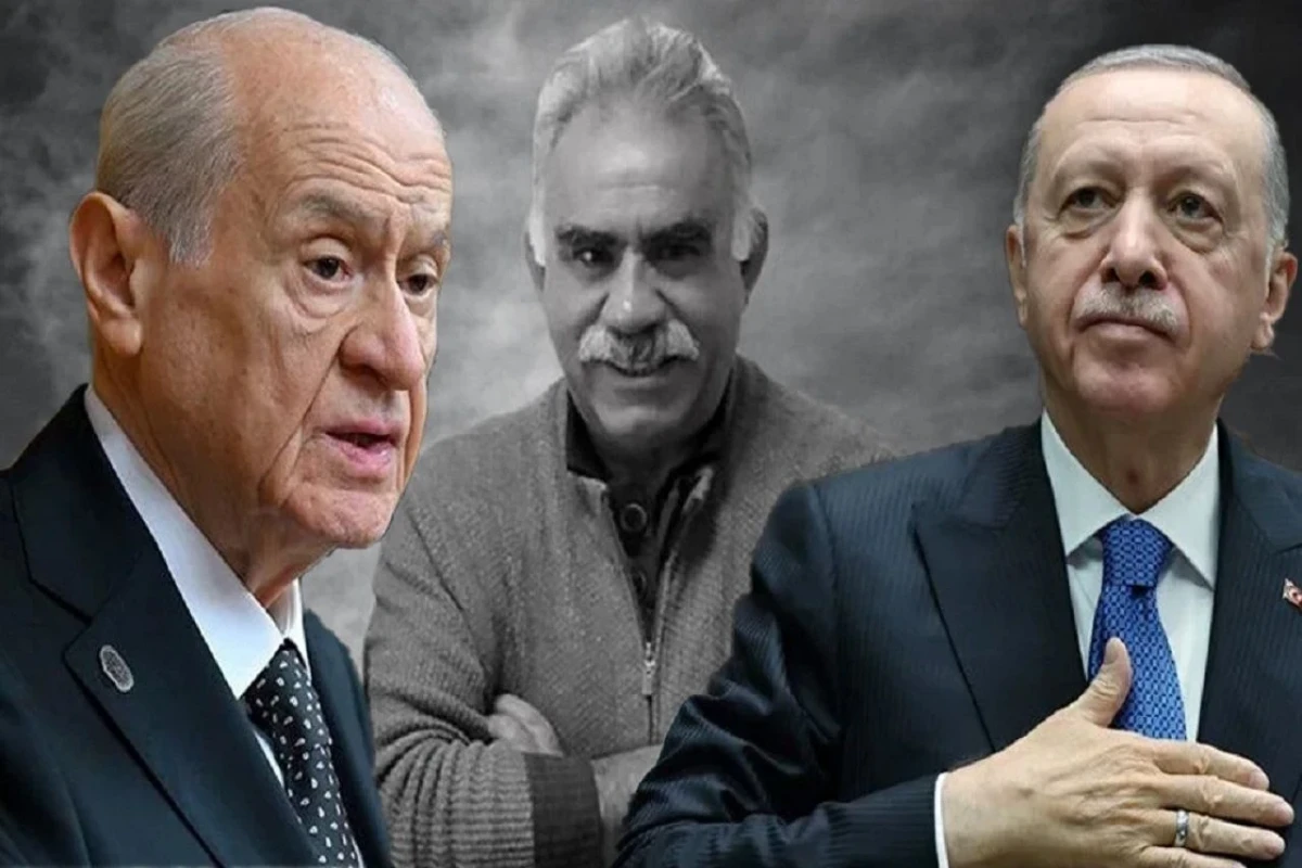 MHP sədri Dövlət Bağçalı, PKK lideri Abdullah Öcalan, Türkiyə Prezidenti Rəcəb Tayyib Ərdoğan