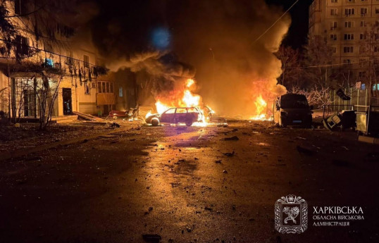 Rusiya Xarkova zərbələr endirib, 36 nəfər xəsarət alıb - FOTO 