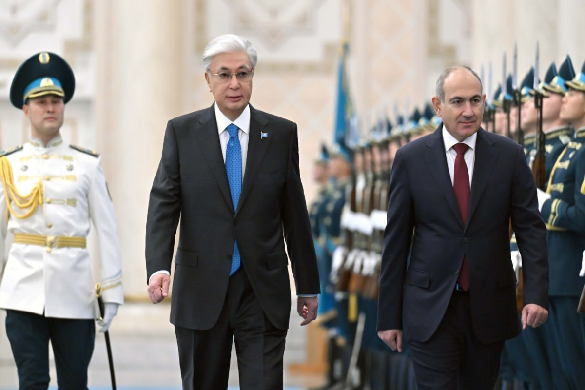 Qazaxıstan Prezidenti Kasım-Jomart Tokayev, Ermənistan Baş naziri Nikol Paşinyan