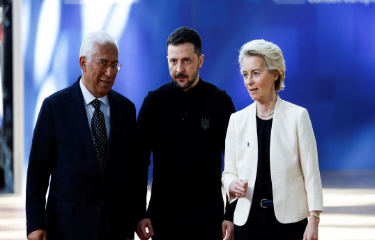 Aİ rəhbərliyi Zelenski ilə Ukrayna ətrafındakı vəziyyəti müzakirə edib