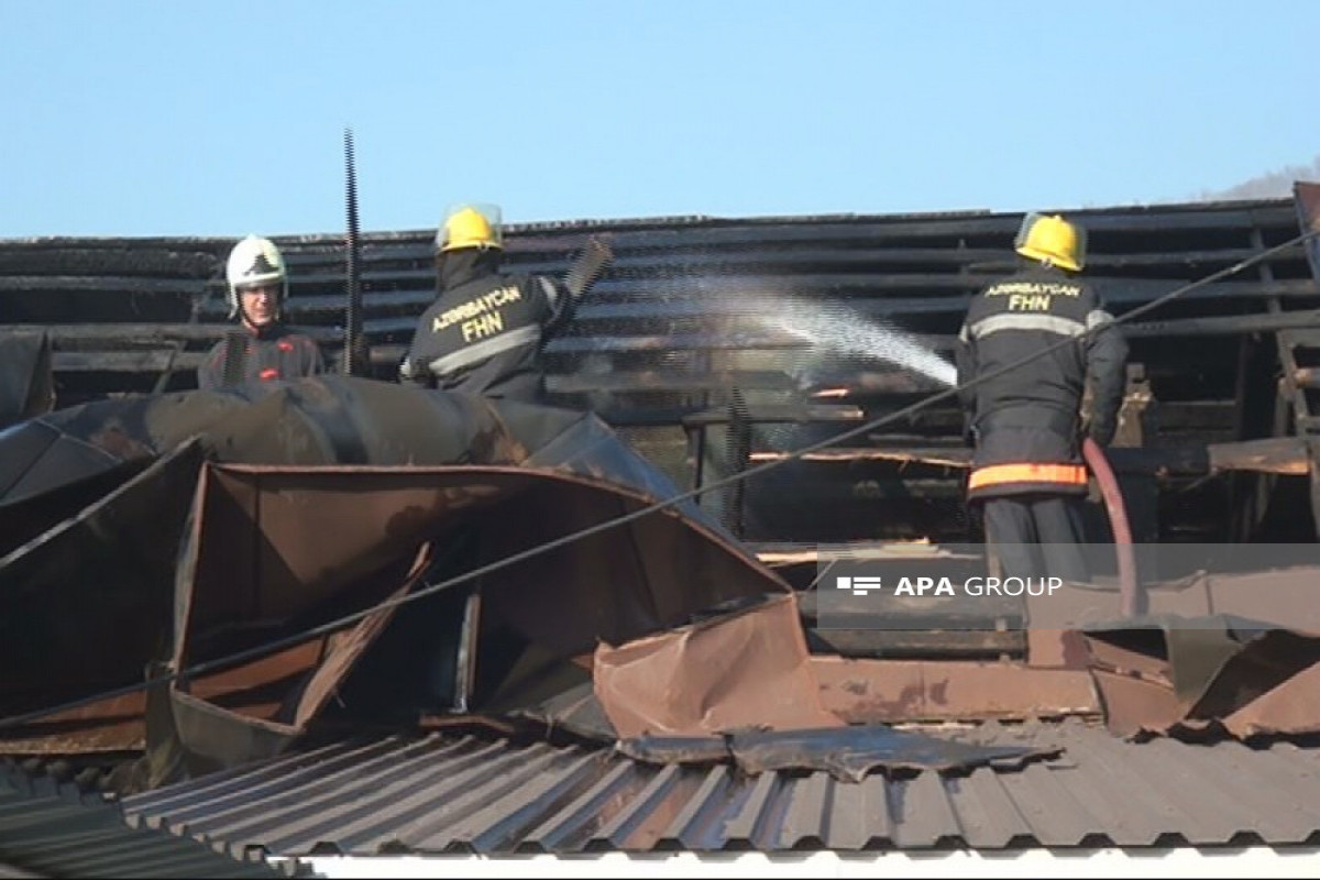Zaqatalada 5 ailənin yaşadığı binada yanğın olub  - FOTO 