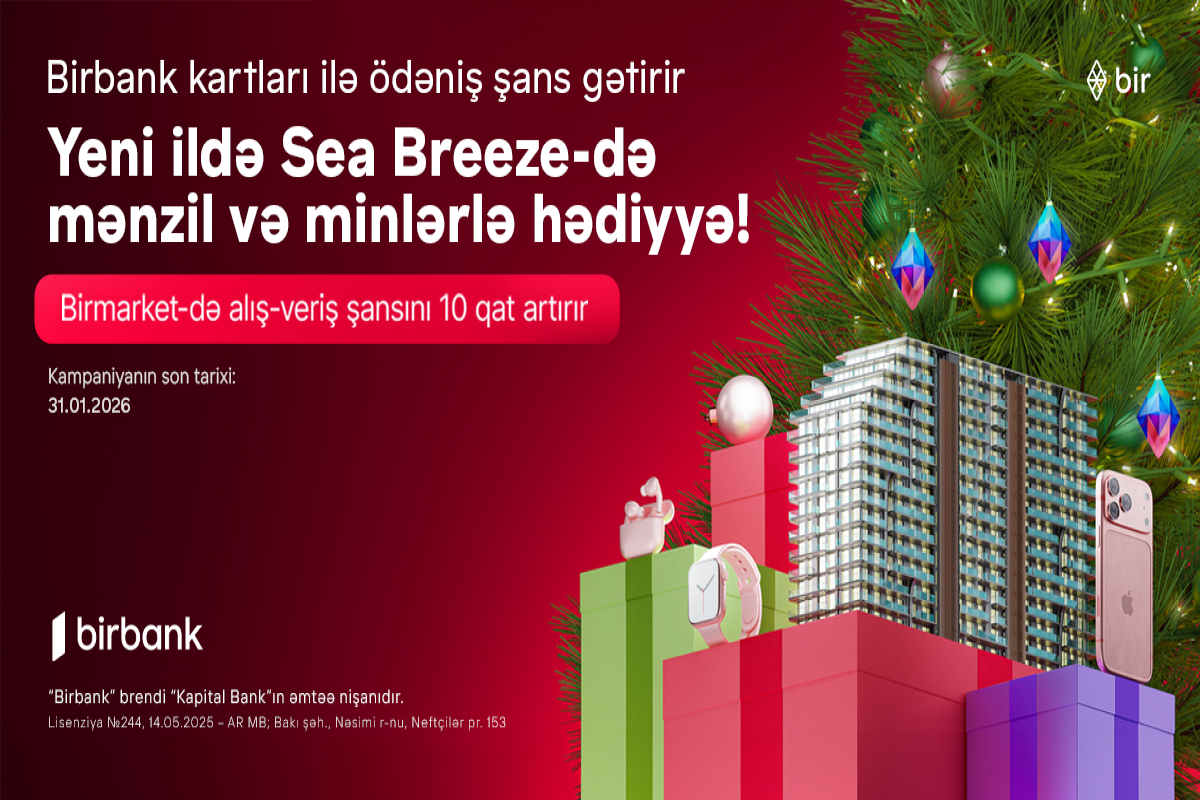 Birbank kartları ilə ödəniş "See Breeze"də mənzil qazandırır