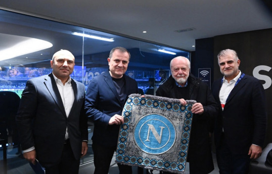 Ceyhun Bayramov "Napoli" - "Qarabağ" matçını stadiondan izləyib