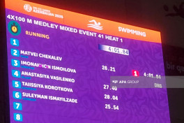 III MDB Oyunları: Azərbaycan üzgüçüsü qızıl medal qazanıb - FOTO 