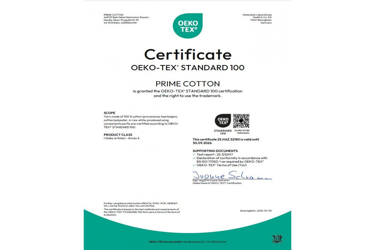 Prime Cotton Beynəlxalq Uğurlarını Genişləndirir