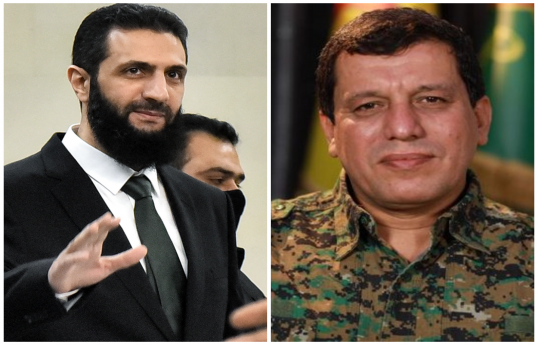Əhməd əl-Şaraa Suriya Demokratik Qüvvələrinin lideri ilə görüşüb