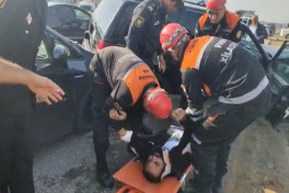 Lökbatanda zəncirvarı qəza olub, xəsarət alanlar var - FOTO  - YENİLƏNİB 