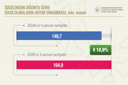 Azərbaycanda qeyri-neft-qaz sektorundan vergi daxilolmaları 750 mln. manatdan çox artıb