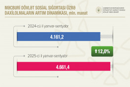 Azərbaycanda qeyri-neft-qaz sektorundan vergi daxilolmaları 750 mln. manatdan çox artıb
