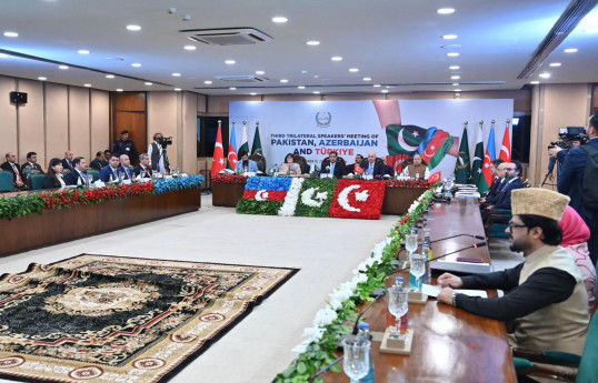 Azərbaycan-Pakistan-Türkiyə parlament sədrlərinin görüşü keçirilib - YENİLƏNİB 