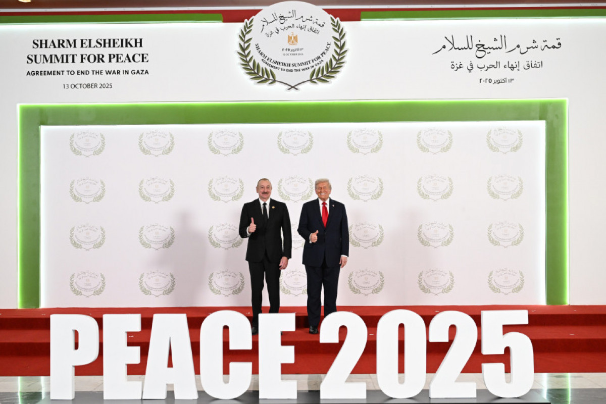 Prezident Yaxın Şərq Sülh Sammitində iştirakı ilə bağlı paylaşım edib