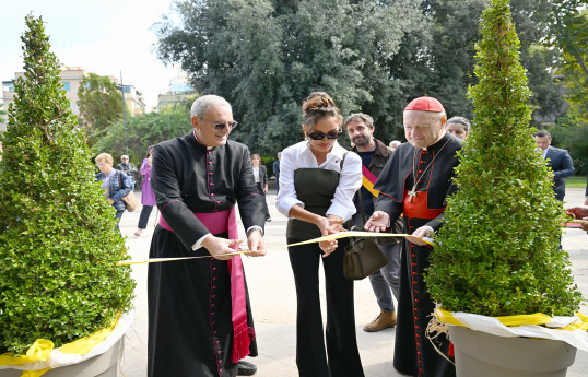 Vatikanda Mehriban Əliyevanın iştirakı ilə Müqəddəs Komodilya katakombalarının bərpası layihəsinin açılışı olub - FOTO 