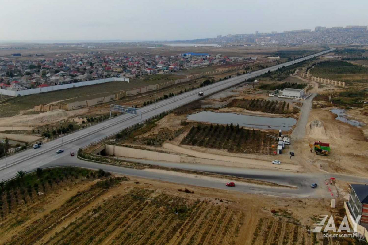Zığ dairəsi–Hava Limanı yoluna birləşdirən yanaşma yolları tikilir - FOTO 