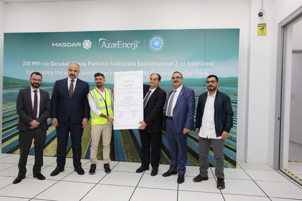 Qaradağ GES-də 1 mlrd. kilovat-saat elektrik enerjisi istehsal olunub