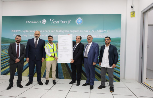 Qaradağ GES-də 1 mlrd. kilovat-saat elektrik enerjisi istehsal olunub
