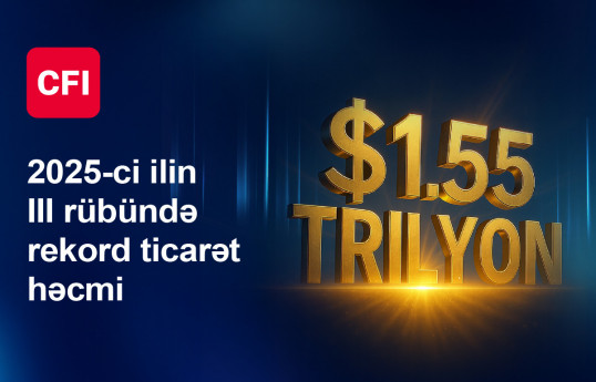 CFI  1.55 trilyon dollarlıq ticarət dövriyyəsi ilə yeni zirvəyə yüksəlib