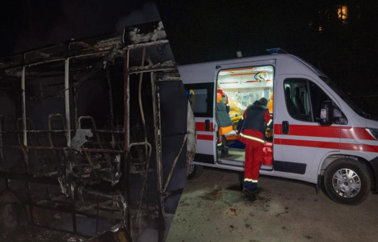 Rusiya Ukraynada mikroavtobusu dronla vurub, 10 nəfər yaralanıb