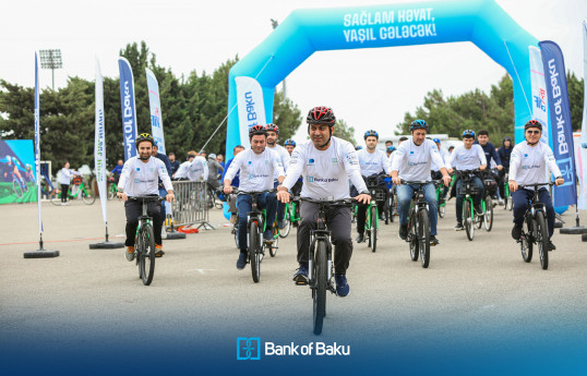 Bank of Baku əməkdaşlarından veloyürüş – Sağlam həyat, yaşıl gələcək