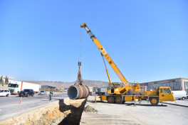 Lökbatanda 23 kilometrlik kollektor və sutəmizləyici qurğu tikilir