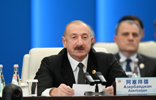 Tiencində “ŞƏT plyus” formatında görüş keçirilib, Prezident çıxış edib - FOTO  - YENİLƏNİB-1 