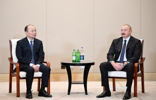 Prezident İlham Əliyev “China National Chemical Engineering” şirkətinin sədri ilə görüşüb