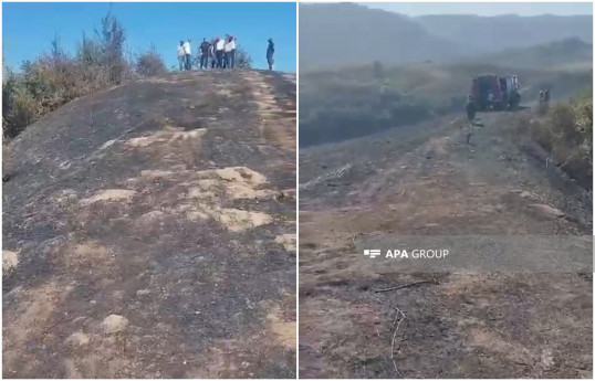Lənkəranda dağlıq ərazidə yanğın olub - FOTO 