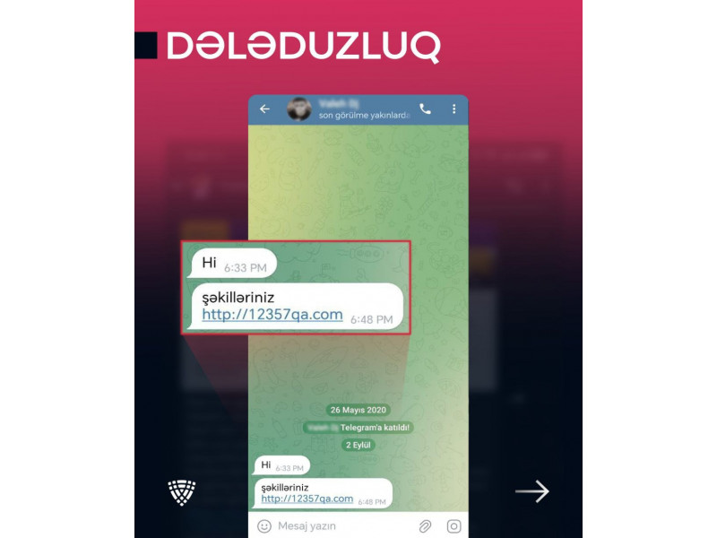 ETX: "Telegram" üzərindən yeni dələduzluq halları müşahidə olunur