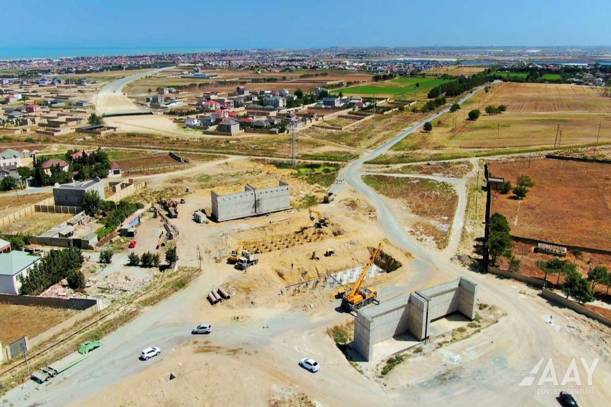 Pirşağı–Novxanı–Xırdalan–M4 yolunun tikinti işlərinin 50%-dən çoxu yerinə yetirilib - FOTO 