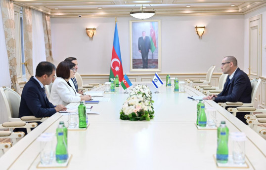 Sahibə Qafarova İsrailin yeni səfiri ilə görüşüb