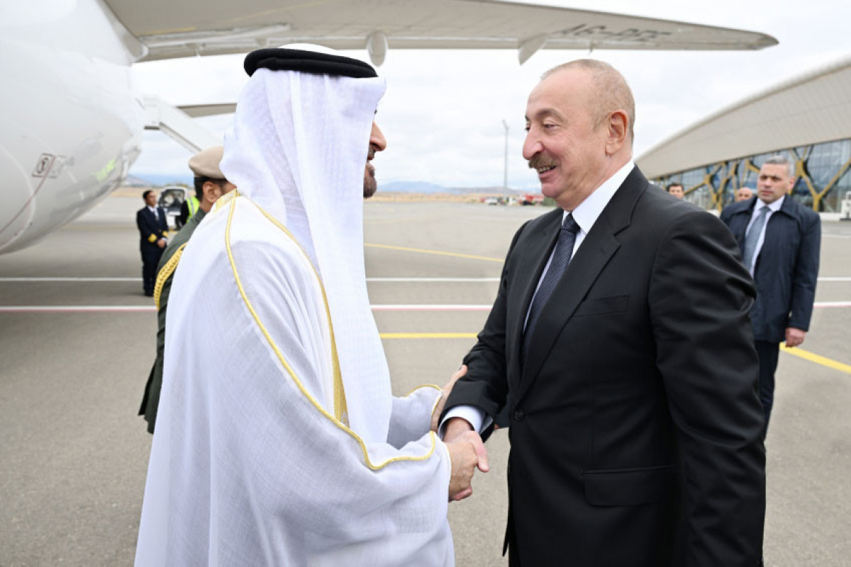 Birləşmiş Ərəb Əmirliklərinin Prezidenti Füzuliyə gəlib - FOTO 