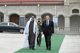 Birləşmiş Ərəb Əmirliklərinin Prezidentinin Şuşada rəsmi qarşılanma mərasimi olub