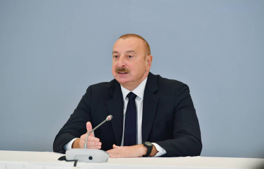 Prezident İlham Əliyev Nyu-Yorkda keçirilən “6-cı Xəzər Biznes Forumu”nun iştirakçılarına müraciət edib