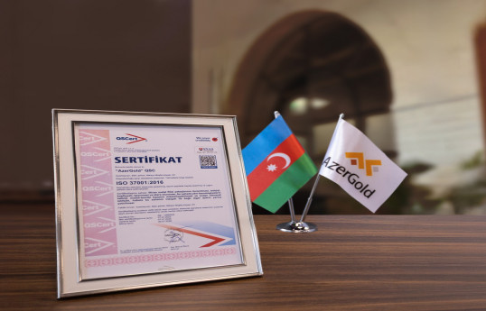 “AzerGold” beynəlxalq standart üzrə daha bir sertifikat əldə edib