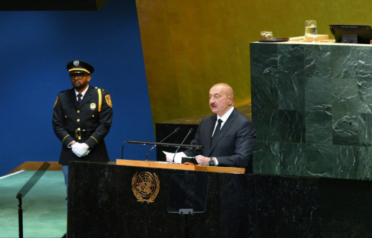 Prezident İlham Əliyev BMT kürsüsündən Azərbaycanın Qələbəyə və sülhə aparan uzun yolundan danışır