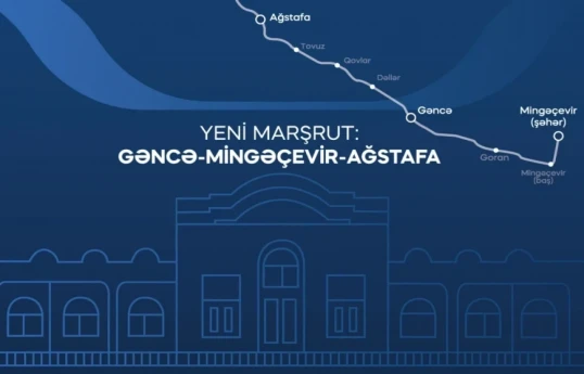 ADY Gəncə-Mingəçevirə müasir qatarla səfərlərə başlayır