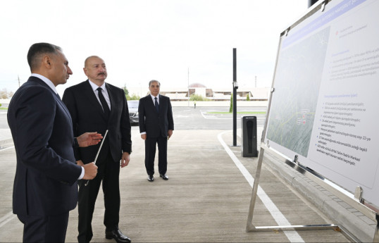 Prezident İlham Əliyev “BakuBus” MMC-nin Gəncə Avtoparkının açılışında iştirak edib