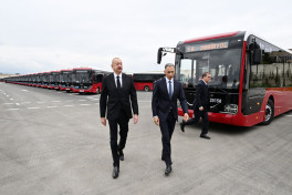 Prezident İlham Əliyev “BakuBus” MMC-nin Gəncə Avtoparkının açılışında iştirak edib