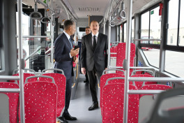 Prezident İlham Əliyev “BakuBus” MMC-nin Gəncə Avtoparkının açılışında iştirak edib