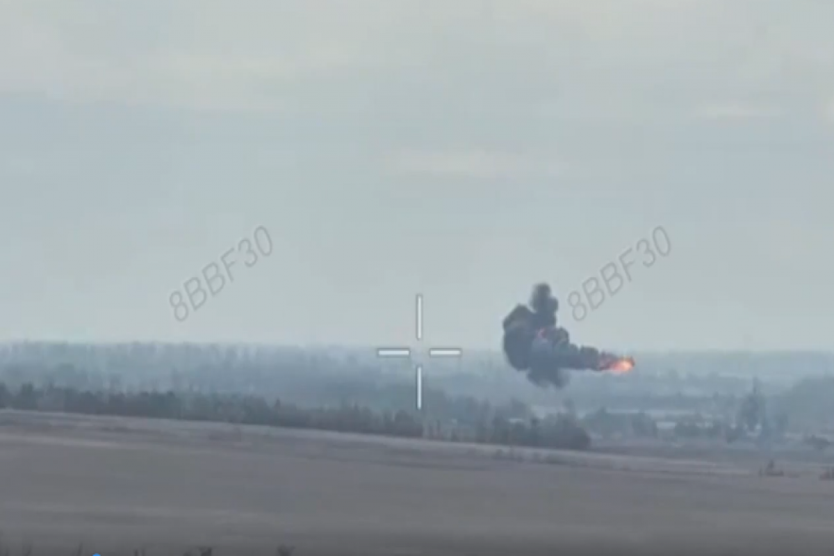 Ukrayna dronu Rusiyanın Mi-8 helikopterini vurub