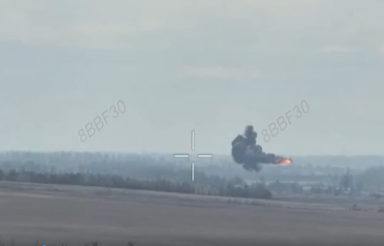 Ukrayna dronu Rusiyanın Mi-8 helikopterini vurub