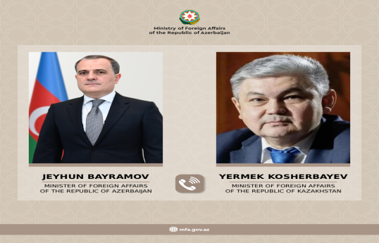 Ceyhun Bayramovla Qazaxıstanın yeni XİN rəhbəri arasında telefon danışığı olub