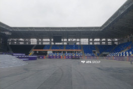 Gəncədə yeni istifadəyə verilən şəhər stadionuna media-tur keçirilib - FOTO 
