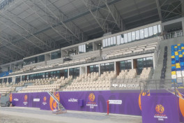 Gəncədə yeni istifadəyə verilən şəhər stadionuna media-tur keçirilib - FOTO 