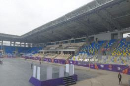 Gəncədə yeni istifadəyə verilən şəhər stadionuna media-tur keçirilib - FOTO 