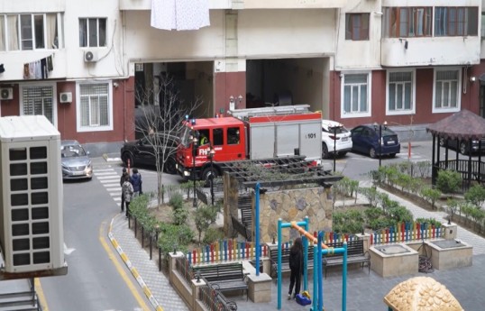 FHN Bakıda yayayış kompleksində şərti yanğın təlimi keçirib - VİDEO 