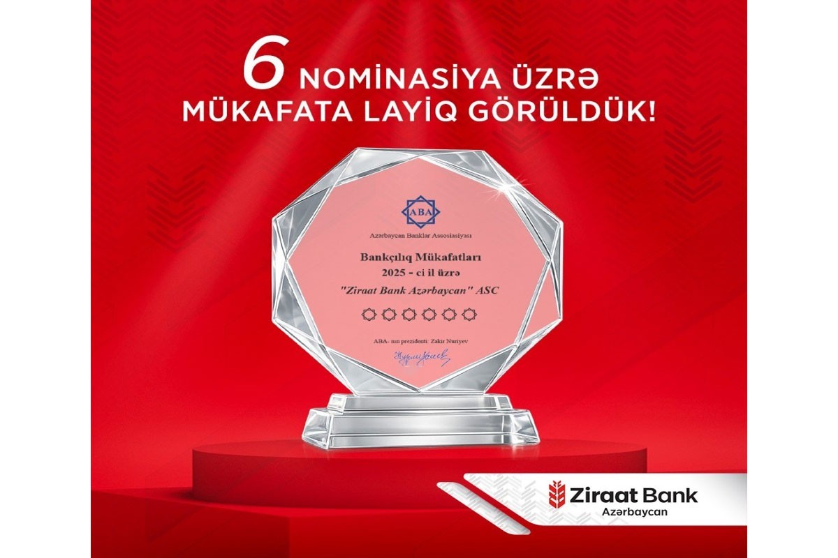 Ziraat Bank Azərbaycan ABA tərəfindən 6 nominasiya üzrə mükafatlandırılıb